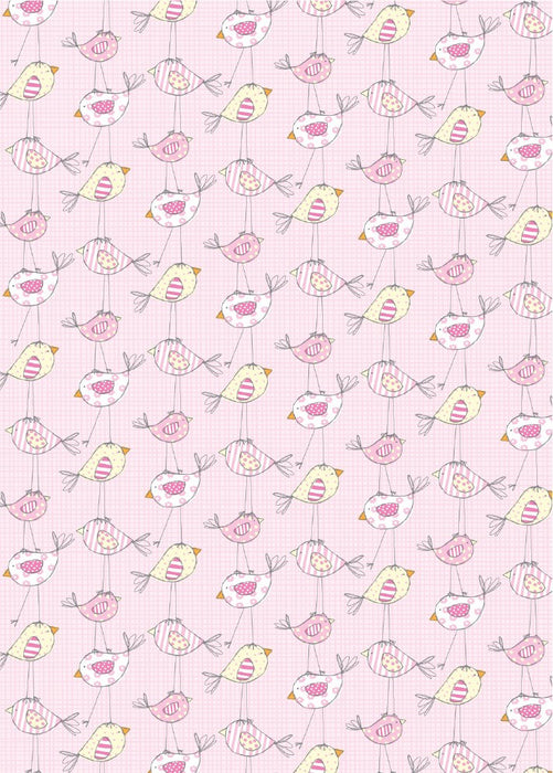Pink Birdy Wrapping Paper (Set of 3 sheets)