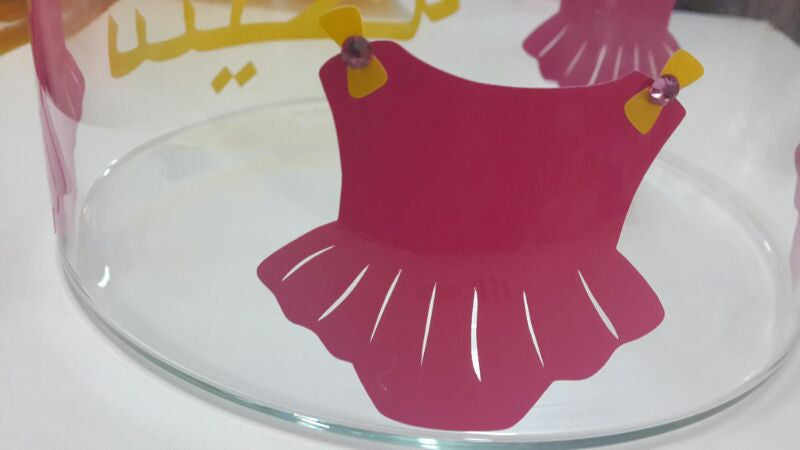 Baby Ballerina Dress with Bow - Personalized Glass Vase