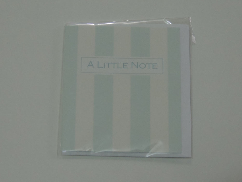 A Little Note - Stripped Blue & White