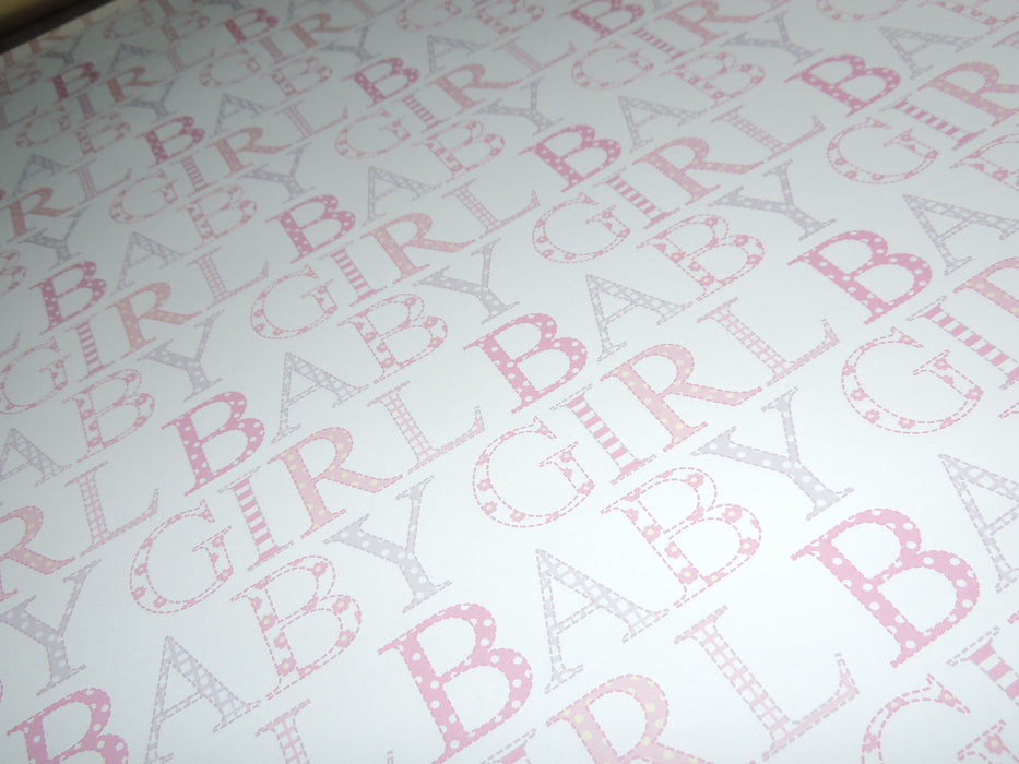 Baby Girl Wrapping Paper (Set of 3 sheets)