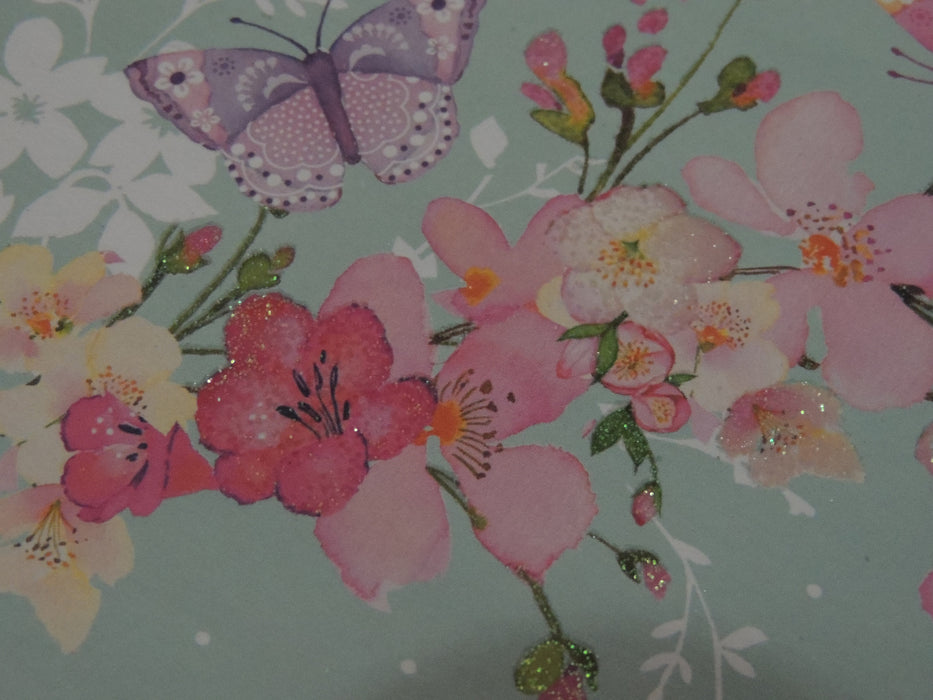 Floral with Butterflies Gift Wrapping Paper (Set of 3 sheets)