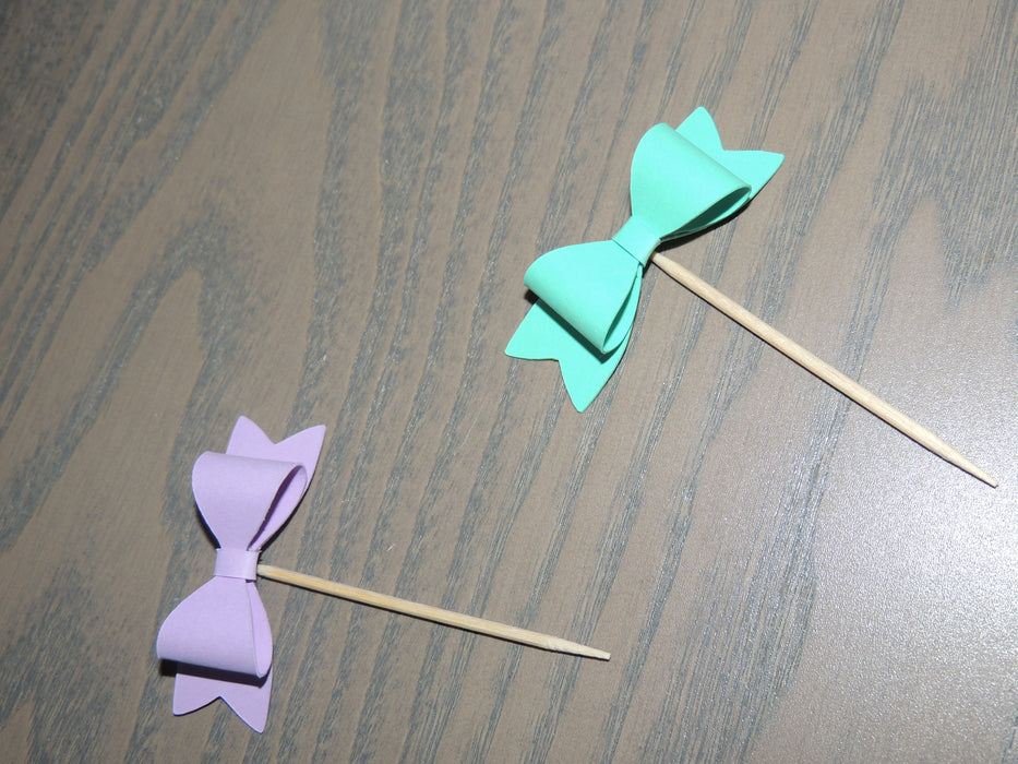 Mini Bows Paper Craft Embellishments (Set of 20 pcs)