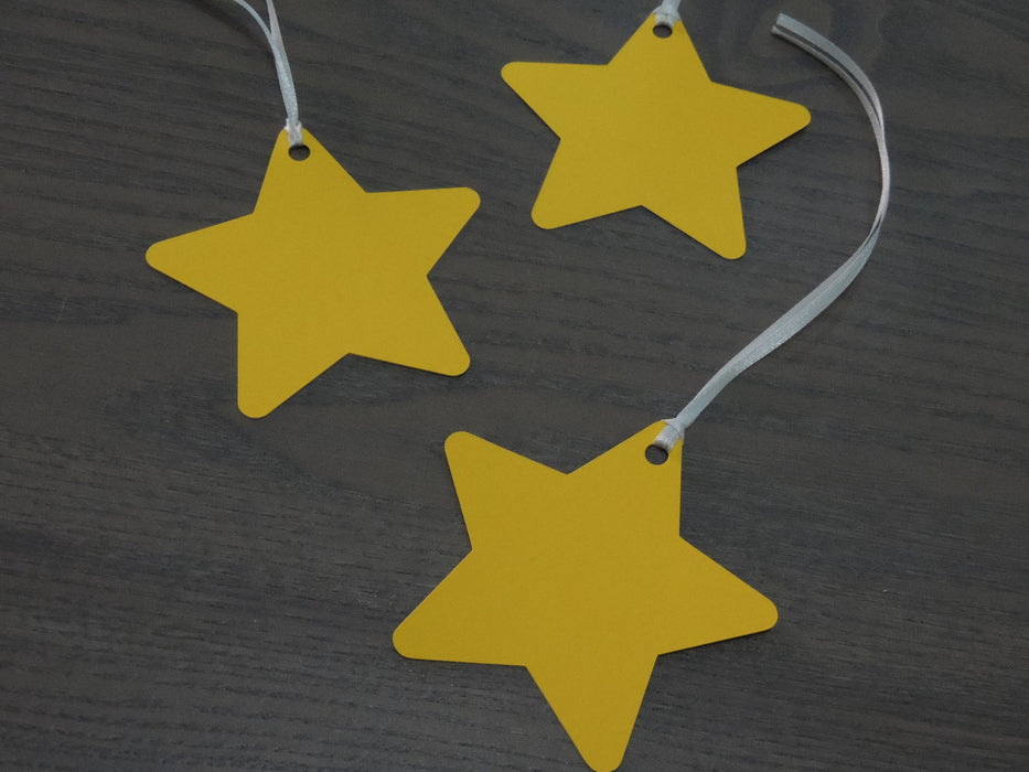 Star tag with ribbon