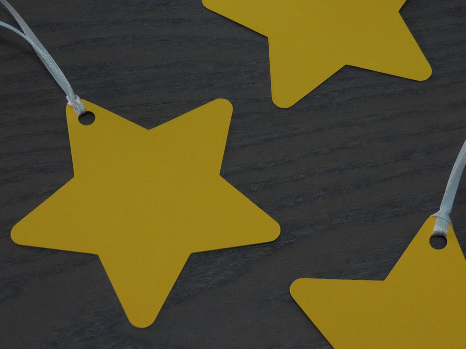 Star tag with ribbon