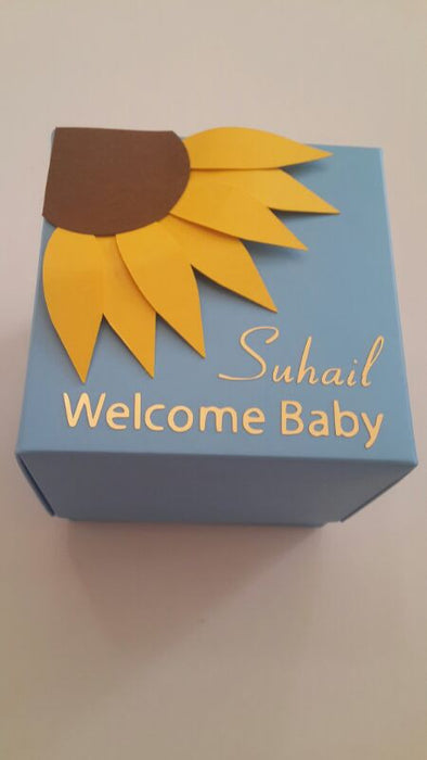 Sun Flower Theme Favor Box (Min. 50 pcs)