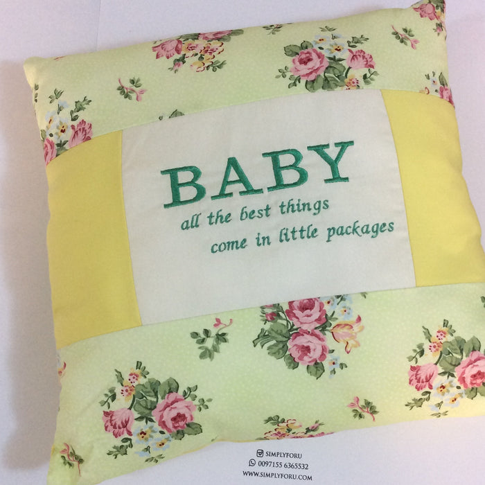 {BABY all the best things come in little packages} Cushion