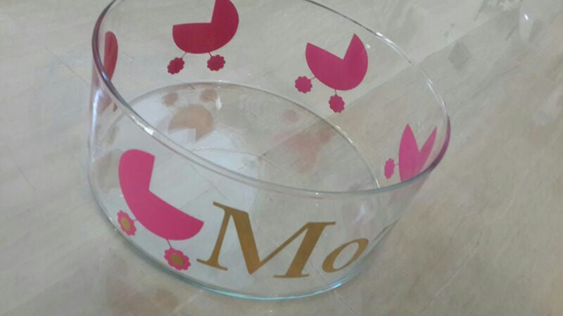 Baby Pram Personalized Glass Vase