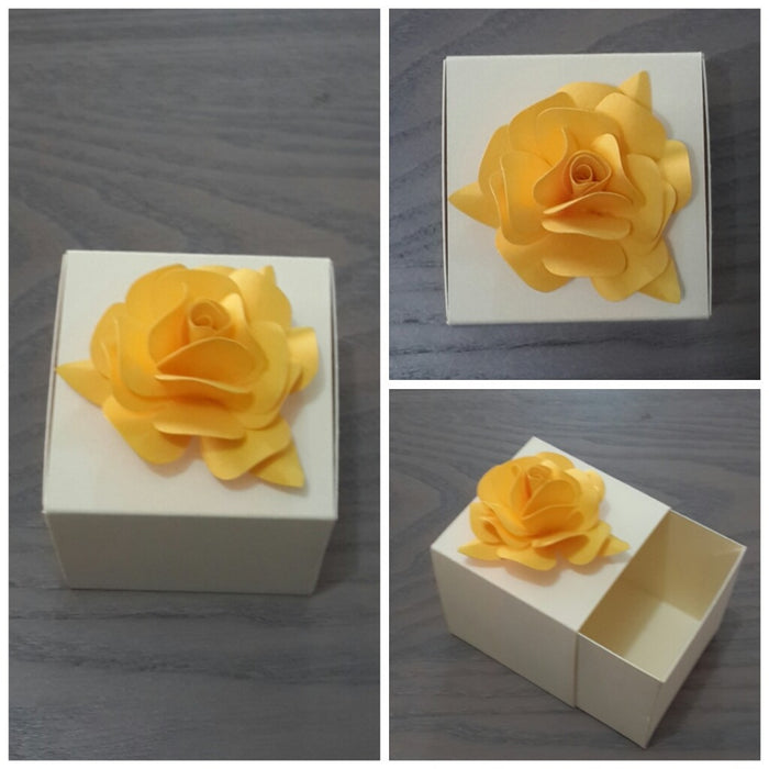 Flower # 2 - Rose Favor Boxes (Min. 30 pcs)