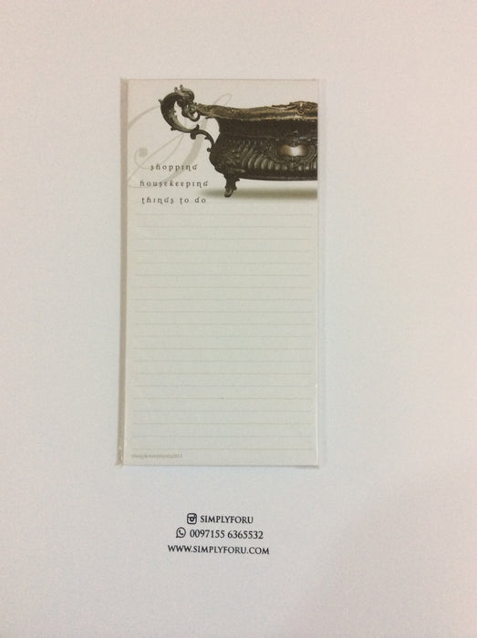 Notepad {Shopping.. Housekeeping.. Things To Do..}
